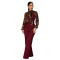Women's elegant and personalized leopard print patchwork lace up wide leg pants jumpsuit