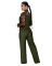 Women's elegant and personalized leopard print patchwork lace up wide leg pants jumpsuit