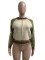 Women's new autumn and winter knitted hand hook splicing threaded zipper jacket, warm jacket