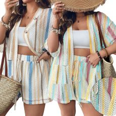 Sexy and fashionable summer solid color women's two-piece set