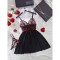 Sexy erotic clothing, mesh pajamas, camisole skirt set for girls, sexy S, seductive lace, transparent women's clothing