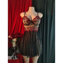 Sexy erotic clothing, mesh pajamas, camisole skirt set for girls, sexy S, seductive lace, transparent women's clothing