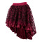 Women's Semi-Formal Evening Gowns with Irregular Color Flocking and Zippered Elastic Skirt