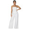Fashionable women's sexy strapless backless casual wide leg jumpsuit