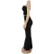 Fashionable women's sexy strapless top with lace wrapped buttocks skirt set