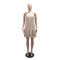 Women's sexy round neck sleeveless dress, casual party sequin short skirt