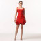 Fashionable Women's Elegant Glamorous Embellished Bag Arm Dress Short Skirt