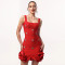 Fashionable Women's Elegant Glamorous Embellished Bag Arm Dress Short Skirt