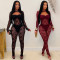 Fashionable Women's Sexy Sheer Lace Bodycon Wraparound Bodysuit