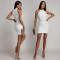 Fashion sequin party evening dress short dress with hip wrap women's clothing