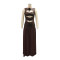 Sleeveless hollow sequin dress, long skirt, sexy party evening dress, women's clothing