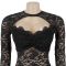 Fashionable Women's Sexy Sheer Lace Bodycon Wraparound Bodysuit
