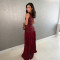 Sleeveless hollow sequin dress, long skirt, sexy party evening dress, women's clothing