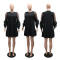 Round neck straight tribute woolen patchwork mesh dress, loose, comfortable, fashionable and casual style, children's dress