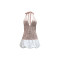Tie neck hot diamond dress patchwork short skirt sleeveless Amazon sexy party style