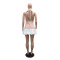 Tie neck hot diamond dress patchwork short skirt sleeveless Amazon sexy party style