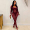 Fashionable Women's Sexy Sheer Lace Bodycon Wraparound Bodysuit