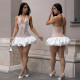 Tie neck hot diamond dress patchwork short skirt sleeveless Amazon sexy party style