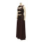 Sleeveless hollow sequin dress, long skirt, sexy party evening dress, women's clothing