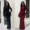 Fashionable women's dress with elegant temperament and a rear slit hip hugging dress