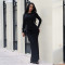 Fashionable women's dress with elegant temperament and a rear slit hip hugging dress