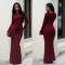 Fashionable women's dress with elegant temperament and a rear slit hip hugging dress