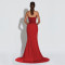 Fashionable women's elegant and sexy strapless backless dress