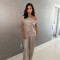 Shining jumpsuit Amazon slim fit evening gown sleeveless new women's pants