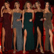 Strapless high slit dress sexy evening gown slim fit long skirt for women