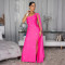 New slit cape dress, fashionable sleeveless long skirt, women's clothing