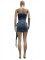 New Arrivals: Asymmetrical Zipper Strapped Multi-Pocket Sexy Elastic Washed Denim Bodysuit Skirt