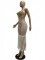 Summer Knit Handmade Crochet Sheer Sequin Tassel Tie Sand Dress with Asymmetrical Skirt