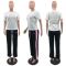 Casual Fashion Sports Set, Diamond Hot Short Sleeve Pants, Two Piece Set