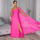 New slit cape dress, fashionable sleeveless long skirt, women's clothing