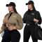 Fashion Trend Alo Spring and Autumn New Letter Jacket Embroidered Short Loose and Versatile Casual Coat