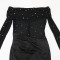 New style, sexy strapless long dress with slit design, women's bubble bead style