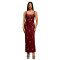 Fashionable women's dress with elegant temperament and rhinestone shoulder strap backless dress