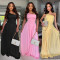 Fashionable women's dress with a cinched waist, exposed back, slim fit, and sloping shoulders