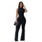 Fashionable women's clothing with elegant temperament, including hip hugging straps and slim fit jumpsuit