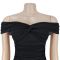 Fashionable women's sexy solid color mesh strapless and hip hugging dress
