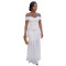Fashionable women's sexy solid color mesh strapless and hip hugging dress