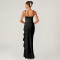 Fashionable women's elegant and sexy slit skirt dress