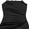 New Fashion Women's Sexy Solid Color Off-Shoulder High Split Dress