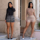 Fashionable women's temperament and sexy hot stamping diamond through flesh wrapped hip jumpsuit