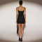 Fashionable women's sexy suspender bead exposed backpack hip dress