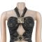 Fashionable women's dress with sexy lace up and exposed backpack buttocks dress