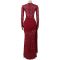 Fashionable women's sexy round neck lace slim fit long sleeved dress