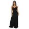 Elegant and sophisticated pure-color figure-hugging split dress for women's fashion