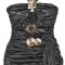 Fashionable women's dress with sexy lace up and exposed backpack buttocks dress