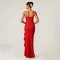 Fashionable women's elegant and sexy slit skirt dress